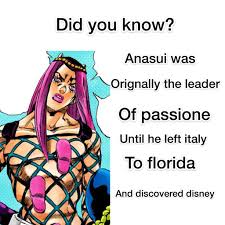Anasui is diavolo. ChAnGe mY MiND : r/ShitPostCrusaders