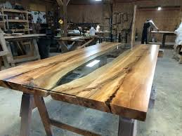 Live Edge Harvest Tables Tree Green Team Collingwood Ontario Table Bois Brut Table A Manger Bois Et Metal Table Bois
