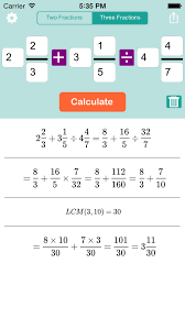 This is a fraction calculator with steps shown in the solution. Fraction Calculator For Arithmetic Operations Addition Subtraction Multiplication And Division Apps 148apps