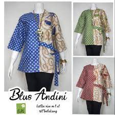 Diskon 20% bagi bunda yang ikutan po s/d 15 desember 2020. Blus Andini Atasan Batik Kasual Kerja Muslimah Tali Samping Shopee Indonesia