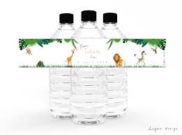 Sans bpa, ni produit chimique. Etiquette Bouteille D Eau Personnalisee Enfant Anniversaire Bapteme Theme Jungle Artofit