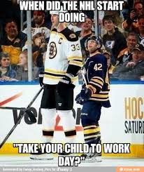 Over 36 million posts and growing. Take Your Child To Work Day Hockey Humor Funny Hockey Memes Hockey Memes