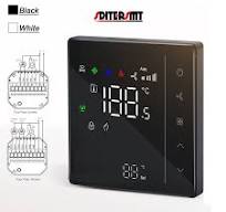 24V 220V NC/NO Valve 3-Speed Touch Screen Thermostat for Temperature Control Fan Coil Unit Work with Duct System - AliExpress 6