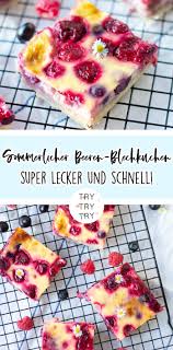Sommerlicher Beeren Blechkuchen Blechkuchen Sommer Kuchen Beerenkuchen