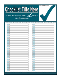 Find problems and solve them. 30 Free Checklist Templates Word Excel Printabletemplates