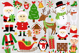 82) holly wreath graphic frame. Christmas Clipart Holiday Clipart Set Cute Christmas Clip Art Santa By Twingenuity Graphics Thehungryjpeg Com