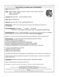 In the international sports federations. Districts Highmore Preregistration Required