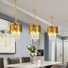 Fss Modern Gold Small Round Crystal Chandelier Lighting Dining Room Bedroom Chandeliers Light Fixtures Kitchen Island Lustre New Pendant Lights Aliexpress