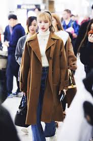 Shop Trench Coat Lisa Korean Airport Fashion Korean Winter Outfits Blackpink Fashion