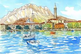 Rather, paint your personal interpretation of reality and show how it makes you feel. Lecco Lake Como Italy Art Print From An Original Watercolor Etsy Italy Art Print Italy Art Lake Como Italy