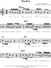 60 easy piano songs with letters: Roddy Ricch The Box Sheet Music For Beginners In A Minor Download Print Sku Mn0209280