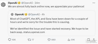 一月內2次！ ChatGPT因上游供應商出現宕機，目前已恢復 ...