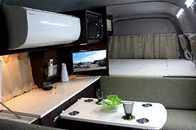 まるでホテル キャンパー鹿児島の人気車輌 評判をチェック camp hack キャンプハック キャンピングカーのインテリア キャンピングカー バンコン