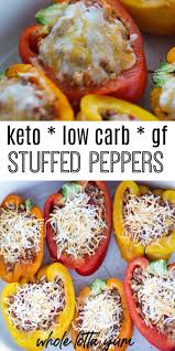 Healthy Keto Stuffed Peppers Without Rice Keto Recipes Dinner Keto Stuffed Peppers Low Carb Vegetables