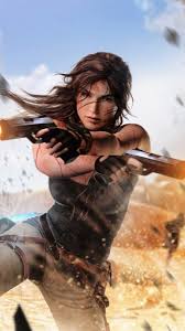 Great job with the lighting work and her hair styling looks great. Tomb Raider Lara Croft Guns Explosions 750x1334 Iphone 8 7 6 6s Wallpaper Background Picture Image
