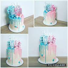 Gender Reveal Cake Baby Blakely Genderreveal Baby Boyorgirl Genderrevealcake C Baby Shower Cakes Neutral Baby Reveal Cakes Boy Baby Shower Centerpieces