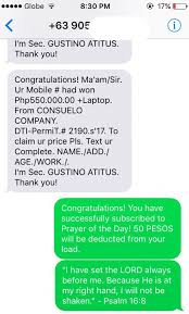 It lets you create custom away messages and set times for them to be set. Philippines Student Gets Her Own Back On Text Scammer Daily Mail Online