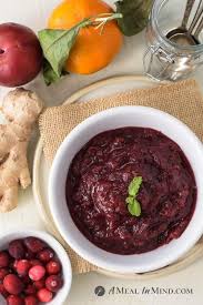 Gingered Cranberry Plum Sauce 5 Ingredient Paleo A Meal In Mind Recipe Sweet Sauce Plum Sauce Christmas Food Dinner