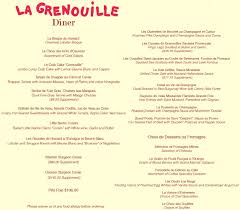 Menus La Grenouille Food Writing Menu Seduction