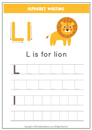 Available for both rf and rm licensing. Letter L Alphabet Tracing Worksheet With Animal Illustration Image Worksheets 64 Engworksheets