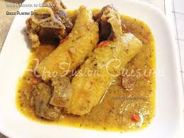 Cameroon Kondre Goat Recipe Savory Spicy Green Plantain Recipe Description Kondre Is A Goat Recipes African Food Plantain Recipes