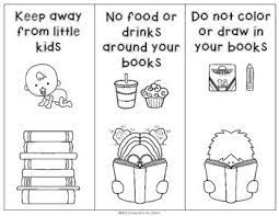 And you can freely use images for your personal blog! Book Care Rules Coloring Page And Bookmarks Free Book Care Library Lessons Library Activities