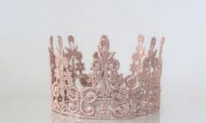 Birthday Crown For Adults Rose Gold Pink Lace Crown Quinn Lace Crown Photography Etsy Birthday Crown Lace Crowns Rose Gold Lace