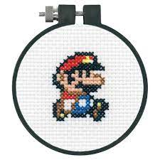 White 14ct aida cloth, 6 dmc floss colors the digital pdf pattern includes a gridded pattern, floss list, and color chart. Nintendo Super Mario Bros Mini Cross Stitch Kit 7 5cm Pokemon Cross Stitch Patterns Cross Stitch Designs Cross Stitch Patterns