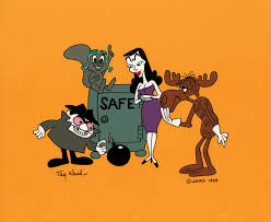 Boris and natasha are russian, fearless leader is german, and incidental pottsylvanian characters are divided fairly evenly between the two, with names such as feodor and dmitri interspersed with heinrich, gerhardt, etc. Comic Mint Animation Art Rocky Bullwinkle Signed Scene Cel 1988