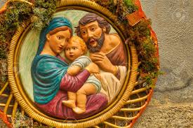 The Blessed Virgin Mary And Saint Joseph Holding Baby Jesus Stock Photo Picture And Royalty Free Image Image 92348046