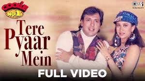 Tere Pyar Mein Govinda Karisma Kapoor Udit Narayan Alka Yagnik Coolie No 1 90 S Hits Youtube