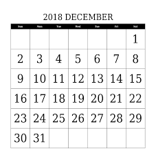 December 2018 Calendar Printable Large Date Font Size Template Printable Calendar Word Blank Calendar Template Printable Blank Calendar