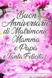 La torta era composta da due pan di spagna di misure diverse sovrapposti. Anniversario Di Matrimonio Mamma E Papa