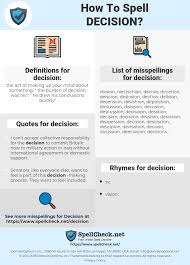 How To Spell Decision And How To Misspell It Too Spellcheck Net