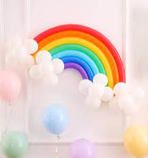 I love using 3m command mini hooks to hang decorations on the. Diy Rainbow Balloon Kit Set Of Long Twist Type Small White Etsy Rainbow Balloons Birthday Balloon Decorations Balloon Rainbow
