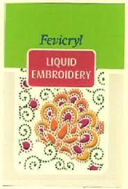 Liquid embroidery :making flower design using sequins, 3 d glitter. Fevicryl Liquid Embroidery 2749405 Trademark Quickcompany