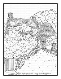 Girls will surely love to color this coloring page. English Cottage Free Printable Pdf Coloring Page Color With Steph Coloring Books And Pages
