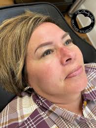 Make Blonde Brows Blonde Again! This (super cool) client was very specific  with what she wanted. She only has very white blonde sparse natural brow  hair, which is barely visible, & she