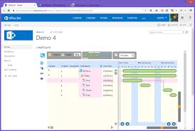 intelligantt initial gantt chart timescale vertical row