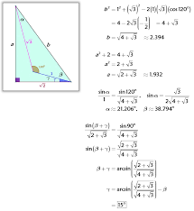 Solved By Law Of Cosines Pythagorean Theorem And Law Of Sines Maths Solutions Law Of Sines Law Of Cosines