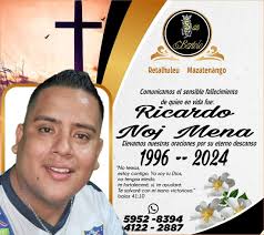 Nota de Duelo Mazatenango El día de ayer partieron hacia la presencia de  nuestro señor Jesucristo quienes en vida fueron, la apreciable señora Flor  de Maria Mena Castañeda de Noj y el