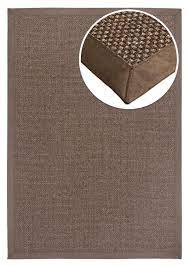 5 arbeitstage) der spezialist in wunschmaß teppiche Sisal Teppich Cuadro Braun Mit Microfaserbordure