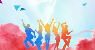 خلفية هندسية ملونة صورة ظلية رقص ملصق رقص إعلان رقص خلفية هندسية ملونة الرقص عرض رقص صورة الخلفية للتحميل مجانا