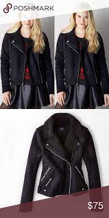 American Eagle Aeo Faux Shearling Moto Jacket American Eagle Outfitters Aeo Faux Shearling Moto Jacket Msrp 120 Soft Fa Clothes Design Fashion Fashion Design