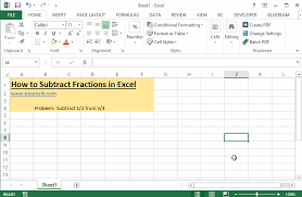 Subtracting fractions may possibly be the hardest of the four fundamental procedures involving simple fractions (addition, subtraction. How To Subtract Fractions In Excel