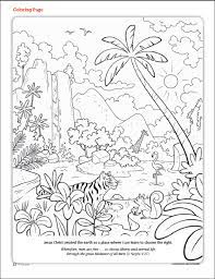 We print these pages out every single week. Jesus Created The Earth As A Place Where I Can Learn To Choose The Right Lds The Friend Magaz Creation Coloring Pages Lds Coloring Pages Jungle Coloring Pages