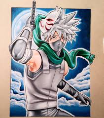 Look that hair she look so sexy!! Domdrawz On Twitter Anbu Kakashi Finished Took Many Hrs To Color It In Should Have Kept Track Of Time Hope You Guys Like It Kakashi Drawing Anime Naruto Https T Co 3bvwkubnuv