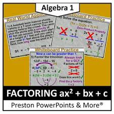 A quadratic expression involves a squared term, in ax2+bx+c format. Factoring X2 Bx C Worksheets Teaching Resources Tpt