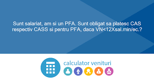 4 144 просмотра • 4 сент. Sunt Salariat Am Si Un Pfa Sunt Obligat Sa Platesc Cas Respectiv Cass Si Pentru Pfa Daca Vn 12xsal Min Ec