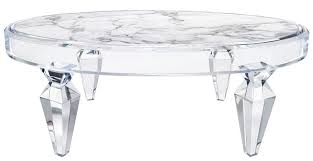 Artmaze clear acrylic end table,side table,round,for office, living room and bedroom,easy assembly,12x12 inch，21.3 inch high. Oval Avenire Coffee Table Table Vdb Collection
